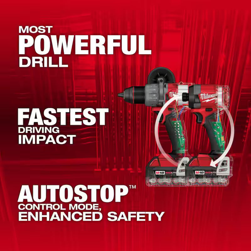 18-V Lithium-Ion Brushless Cordless Hammer Drill and Impact Driver Combo Kit F794