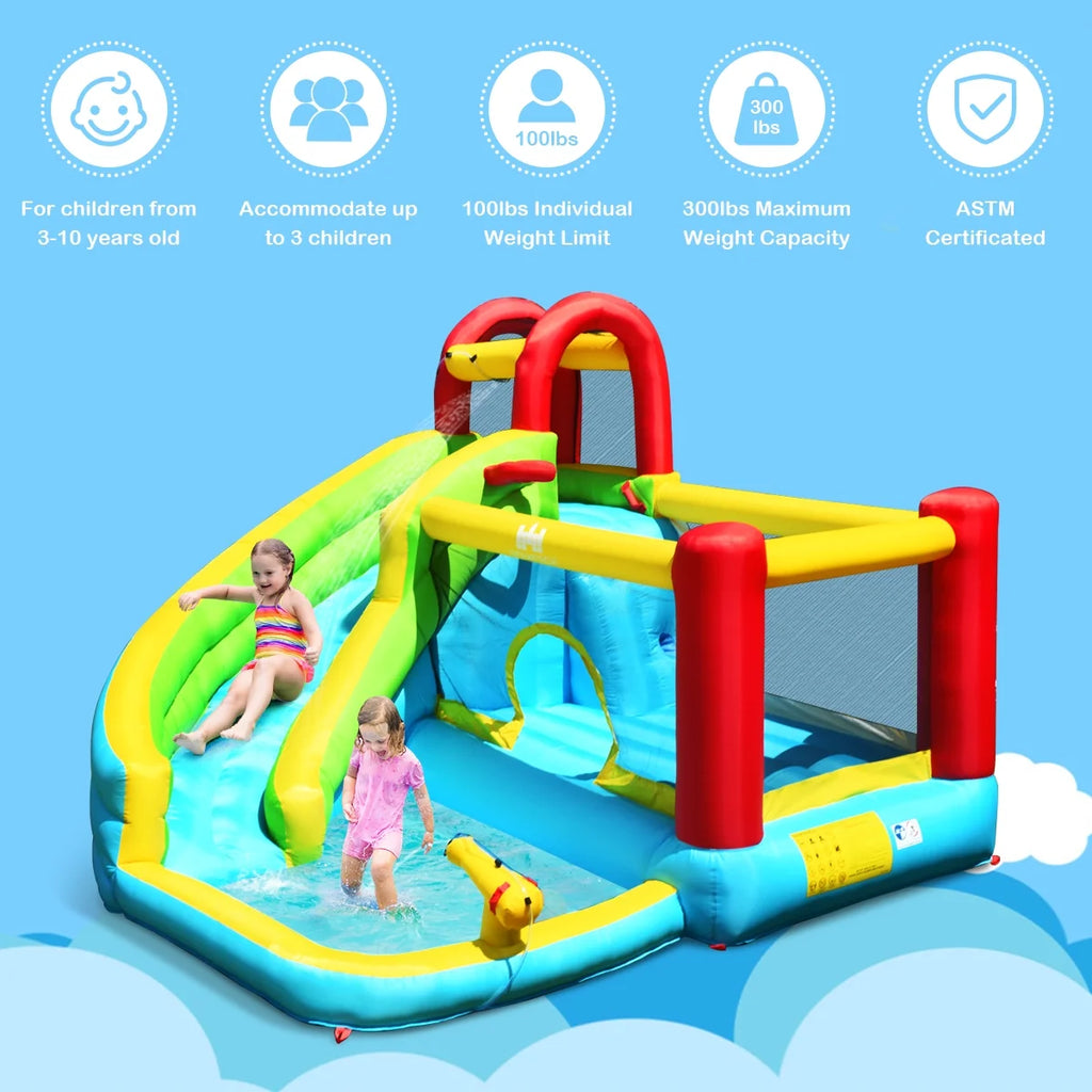 Inflatable Kids Water Slide Bounce House Splash Pool H2002